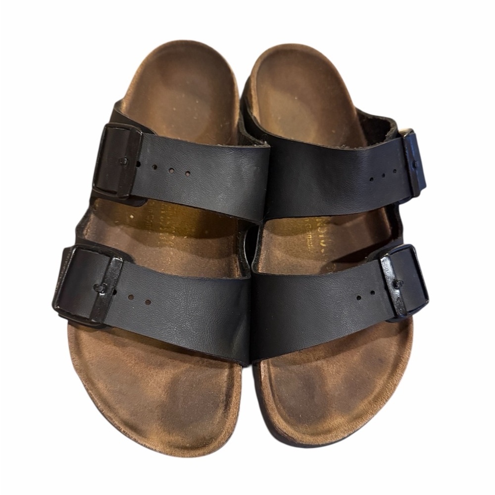 Birkenstock Black Two-Strap Arizona Sandals
